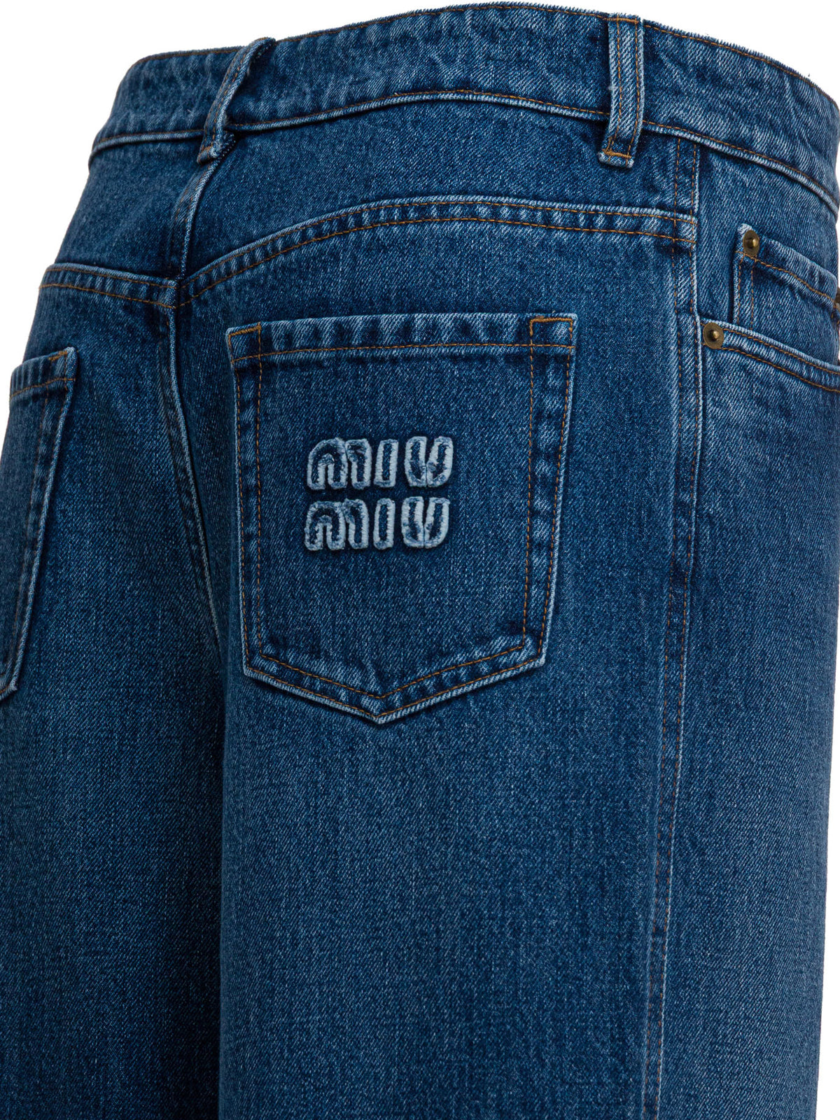 Miu Miu Five-pocket wide-leg jeans - Blue