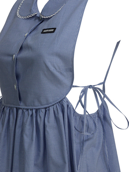 Miu Miu Short dress with logo - Light Blue