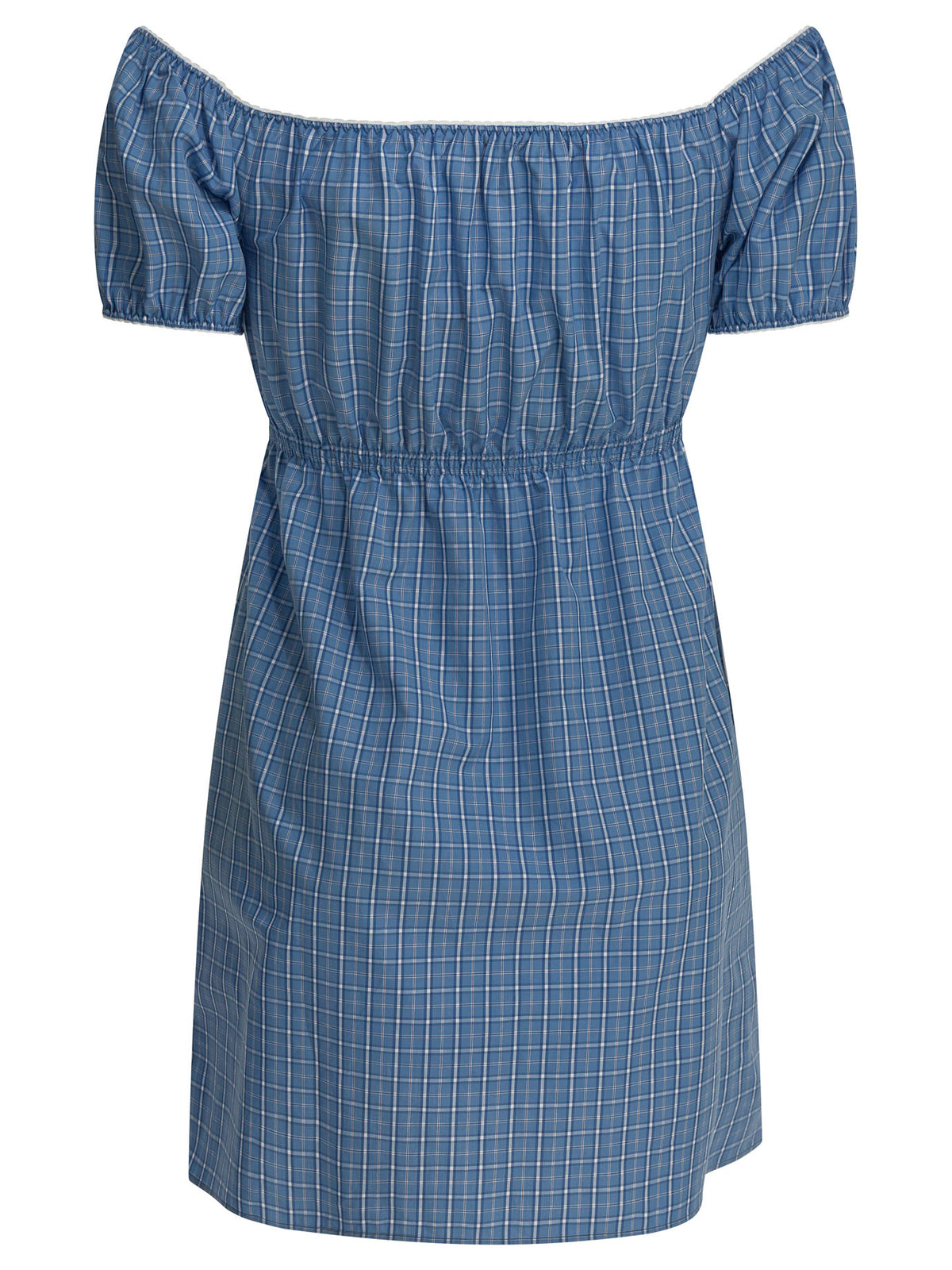 Miu Miu Short dress with logo - Light Blue