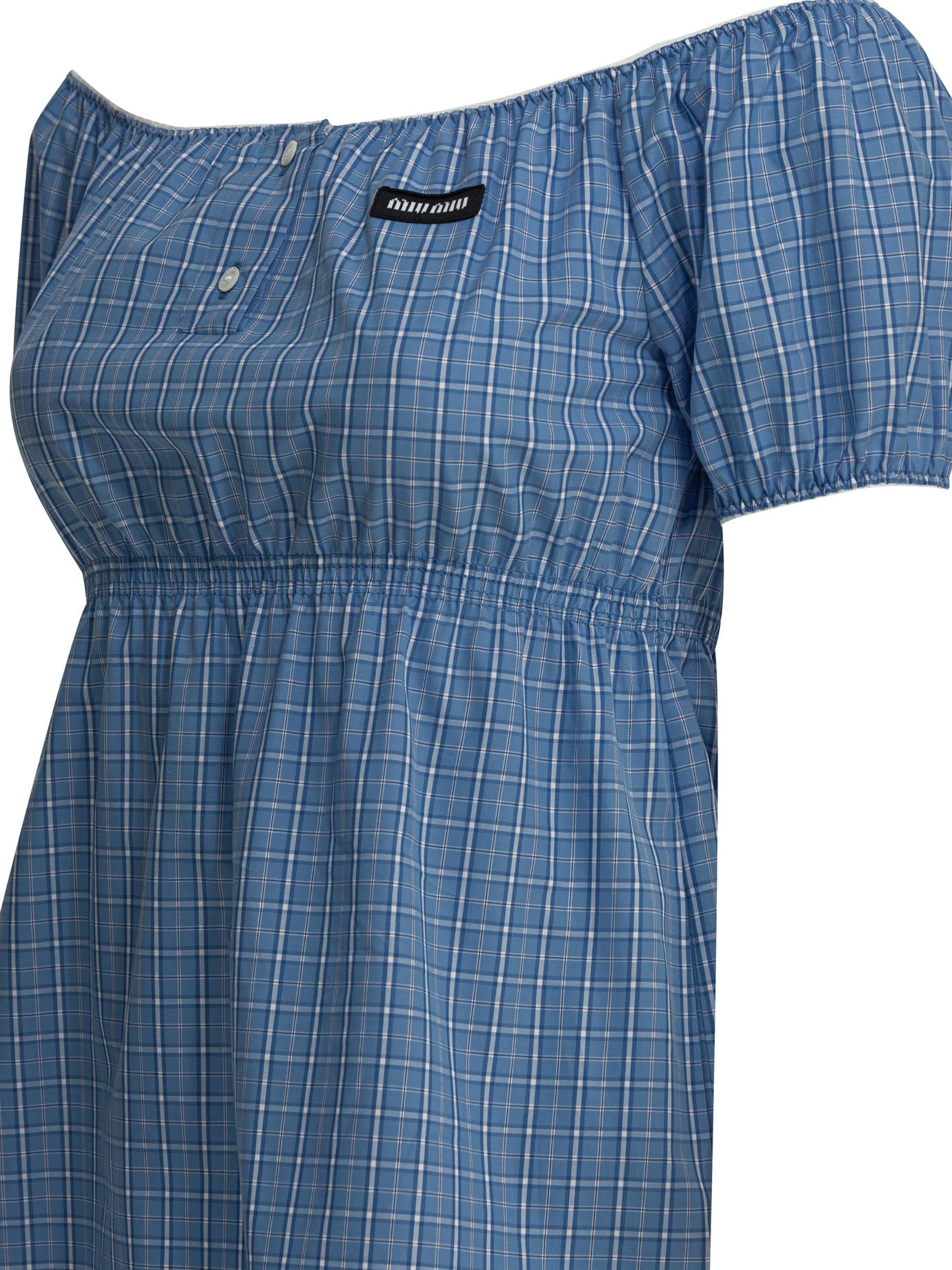 Miu Miu Short dress with logo - Light Blue