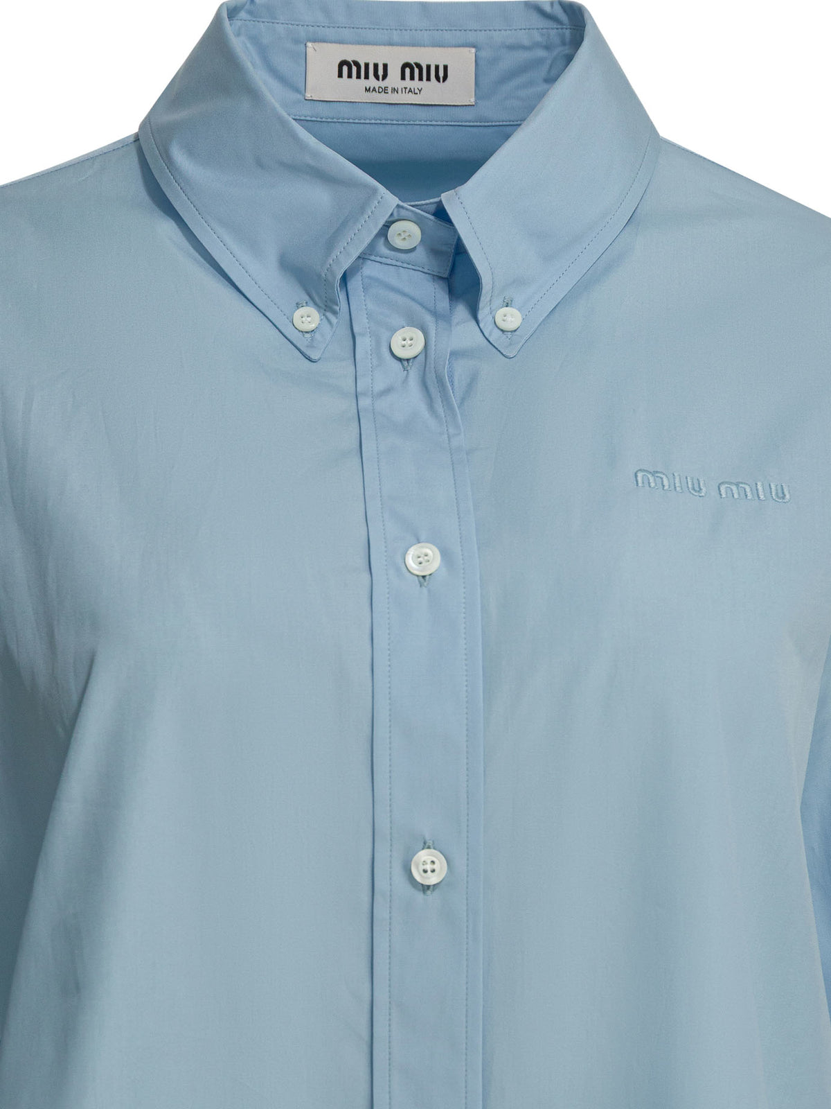 Miu Miu Casual shirt with logo - Light Blue