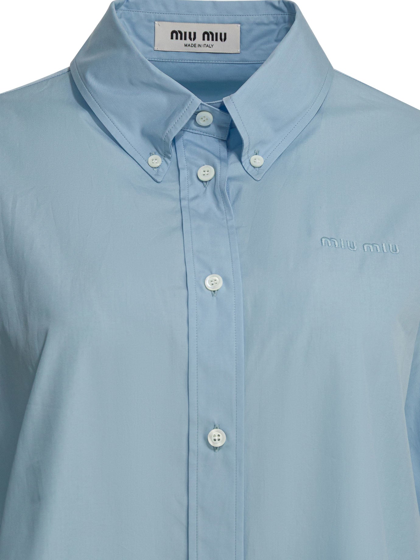 Miu Miu Casual shirt with logo - Light Blue
