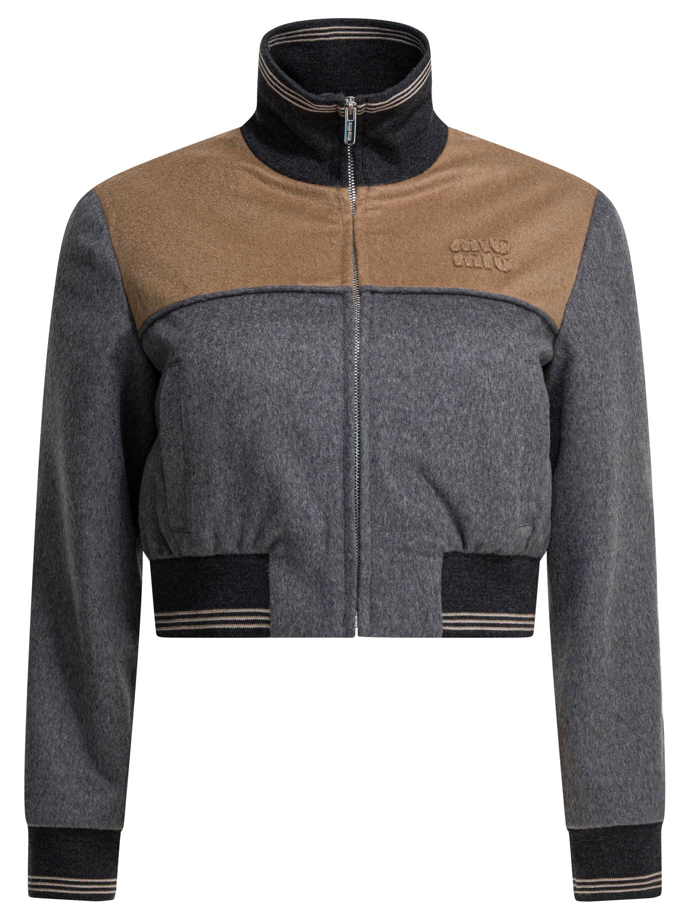 Miu Miu Wool and cashmere bomber jacket - Grey