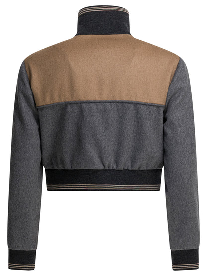 Miu Miu Wool and cashmere bomber jacket - Grey