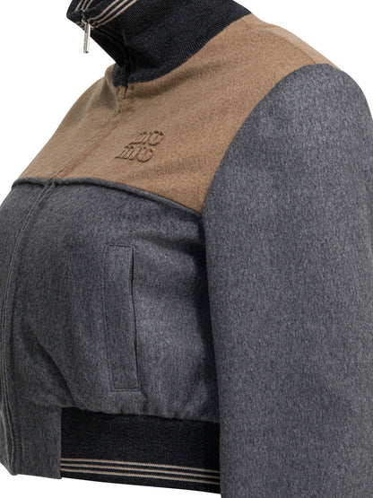 Miu Miu Wool and cashmere bomber jacket - Grey