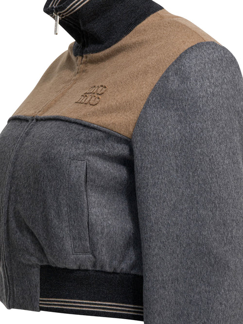 Miu Miu Wool and cashmere bomber jacket - Grey