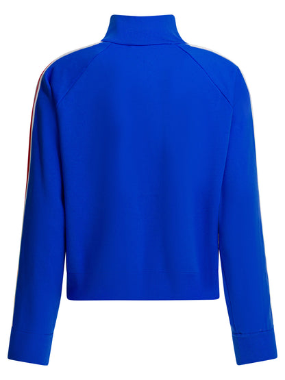 Miu Miu Sweatshirt with zipper and logo - Blue