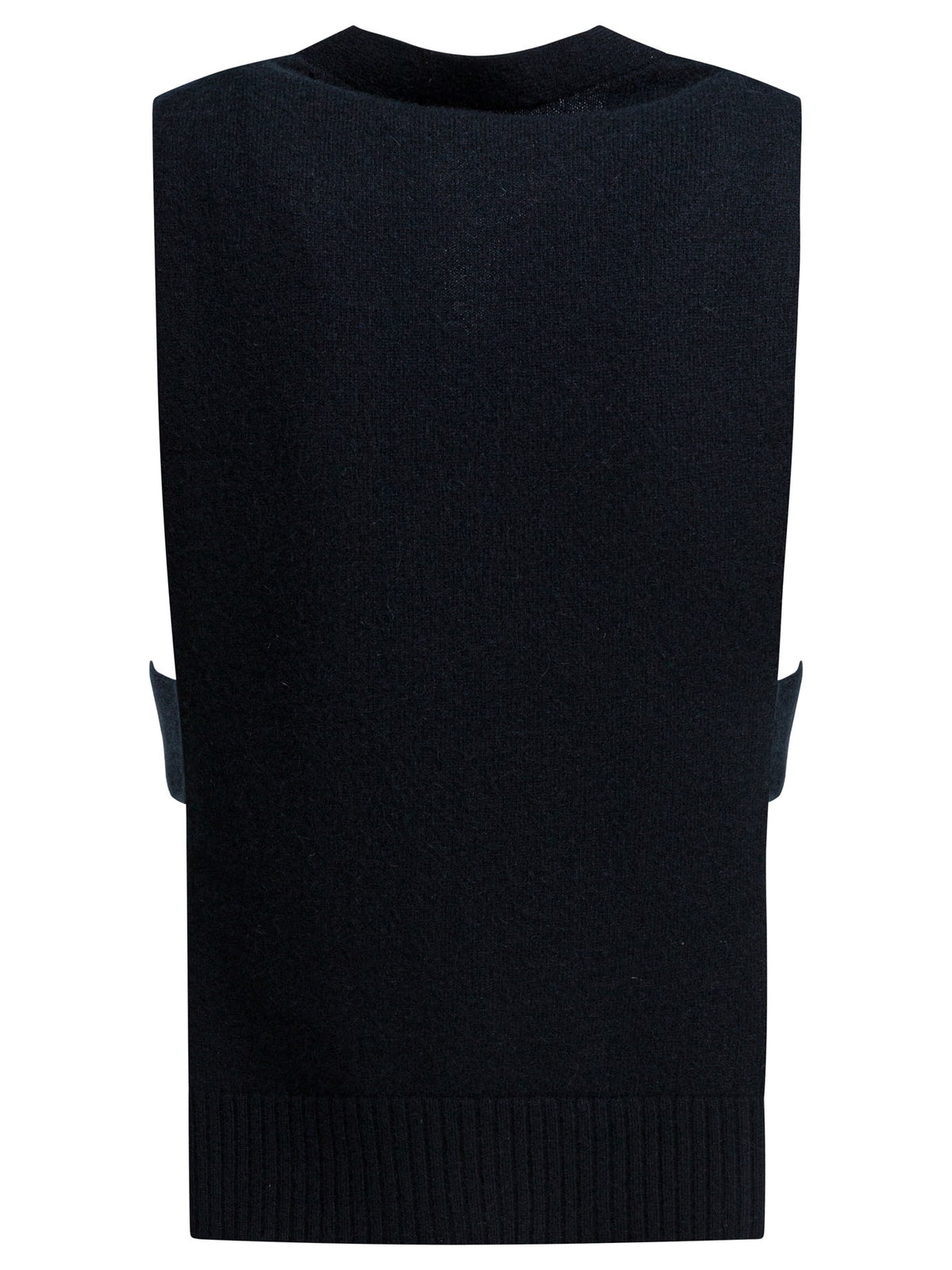 Miu Miu Cashmere vest with logo - Blue