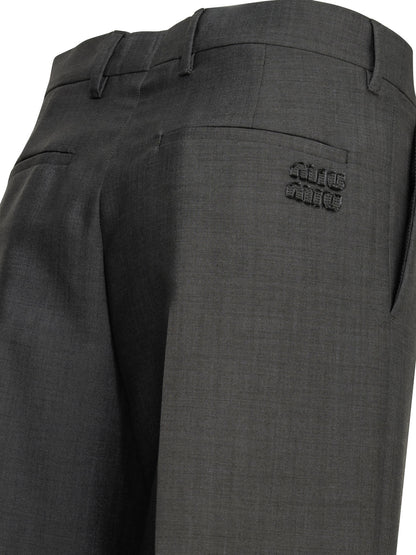 Miu Miu Tailored mohair pants - Grey