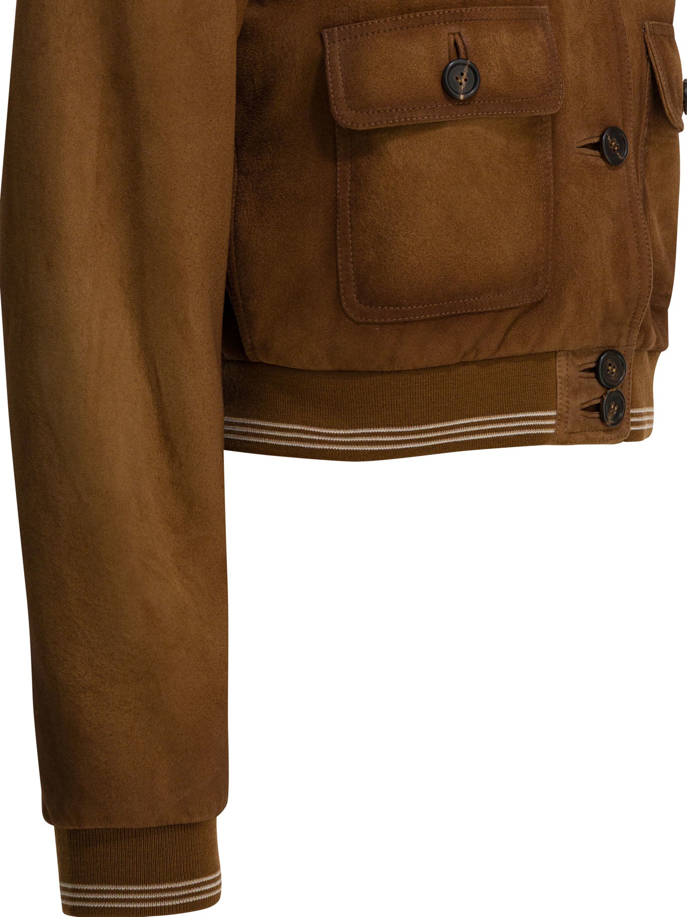 Miu Miu Suede leather bomber jacket - Brown