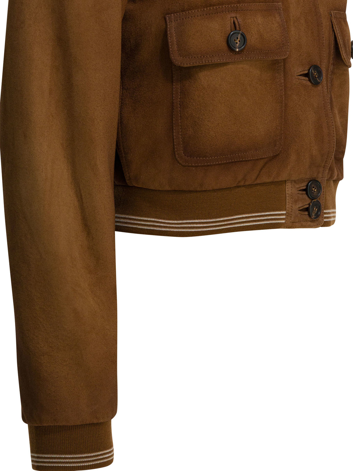 Miu Miu Suede leather bomber jacket - Brown