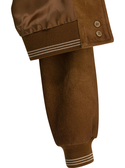 Miu Miu Suede leather bomber jacket - Brown