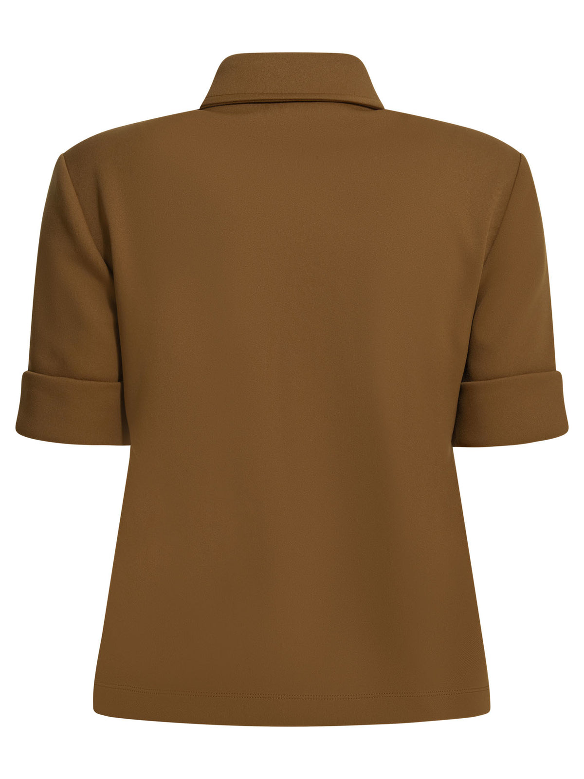 Miu Miu Polo shirt with buttons and logo - Brown