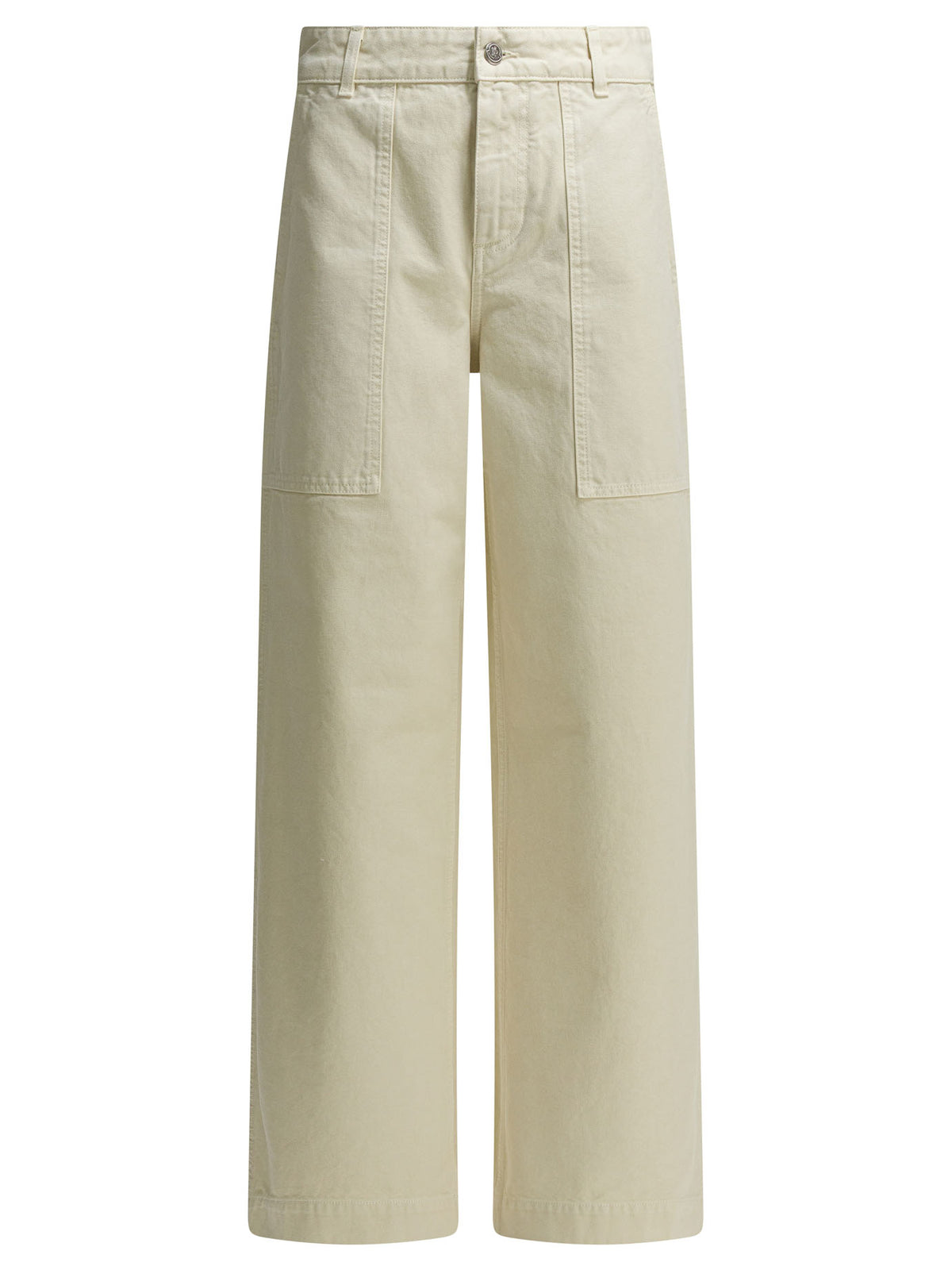 Moncler Cotton wide pants - Beige