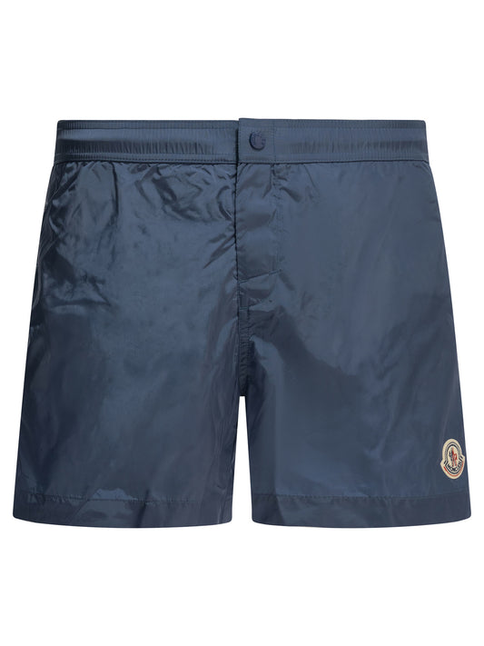 Moncler Swim shorts with logo - Blue