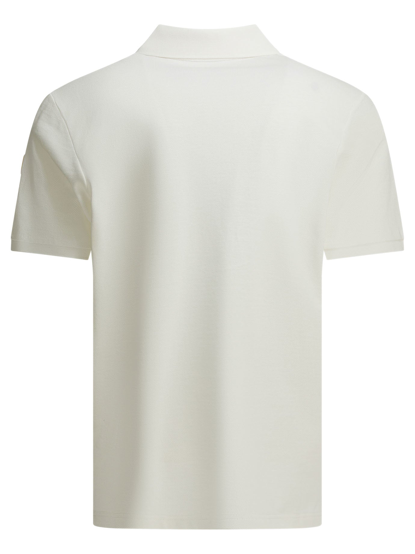 Moncler Polo shirt with buttons and logo - White
