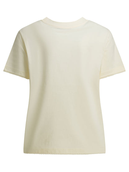 Moncler Crew-neck T-shirt with logo - White