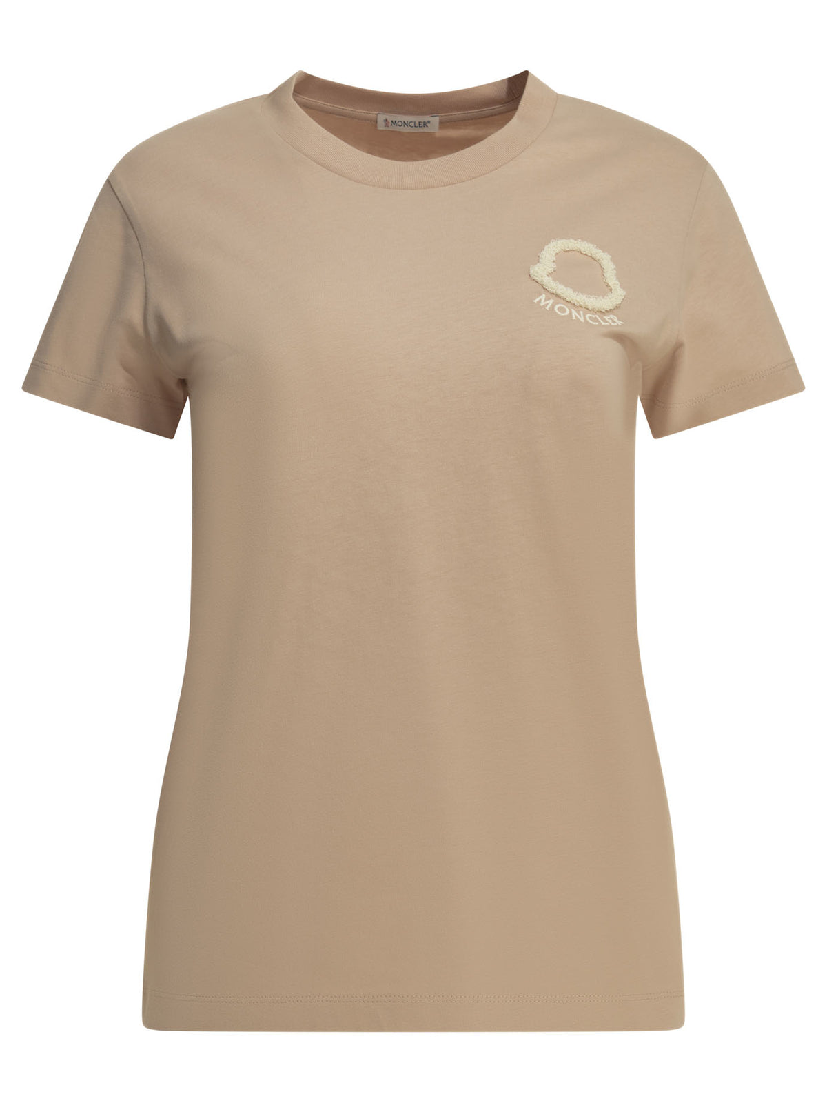 Moncler Crew-neck T-shirt with logo - Pink