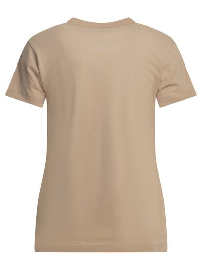 Moncler Crew-neck T-shirt with logo - Pink