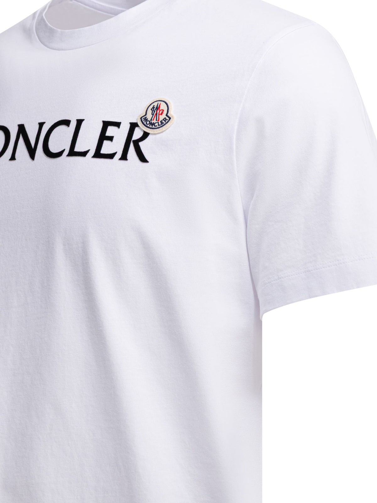 Moncler Crew-neck T-shirt with logo - White