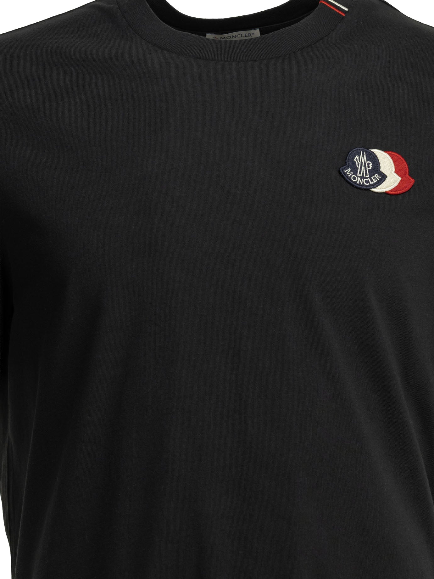 Moncler Crew-neck T-shirt with logo - Blue