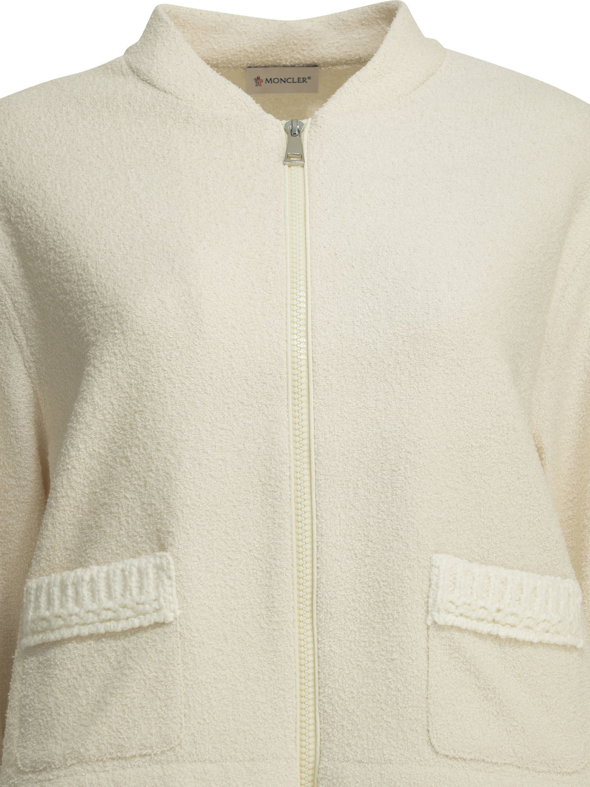 Moncler Cotton bouclé bomber jacket - White