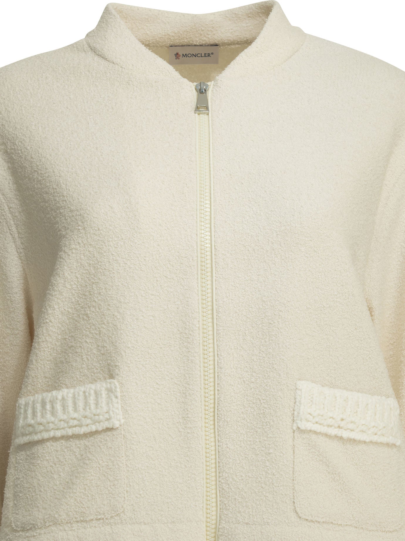 Moncler Cotton bouclé bomber jacket - White