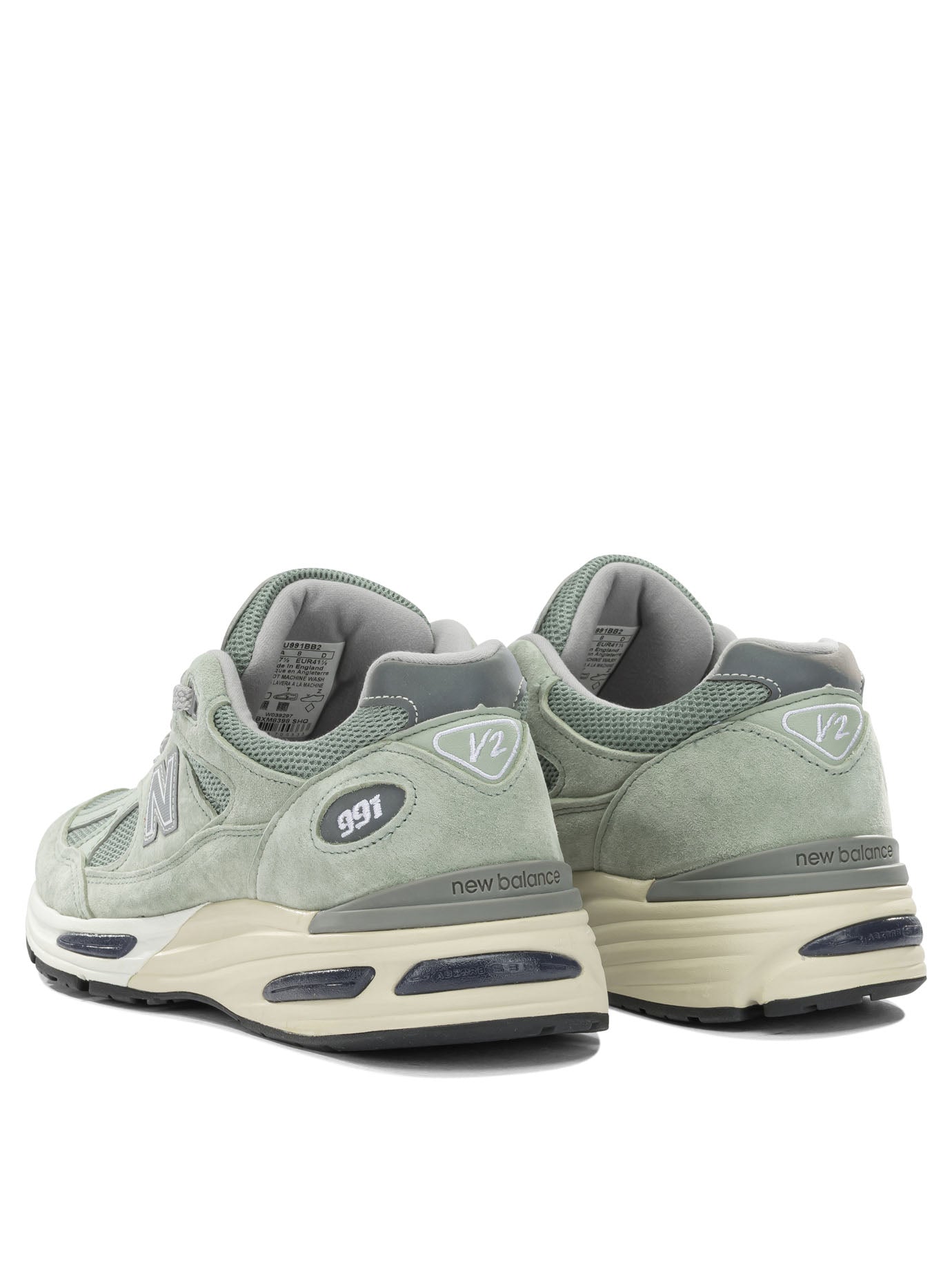 New Balance "Made in UK 991v2" Low-Top Sneakers - Green