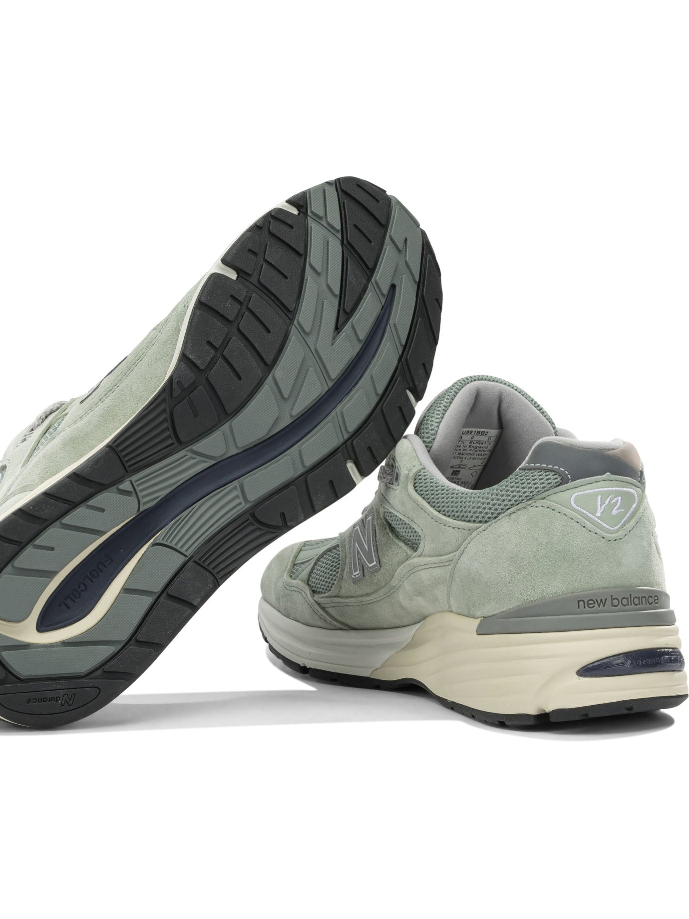 New Balance "Made in UK 991v2" Low-Top Sneakers - Green