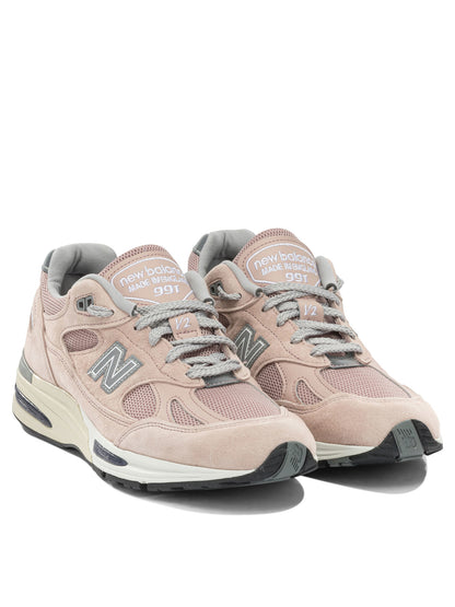 New Balance "Made in UK 991v2" Low-Top Sneakers - Pink
