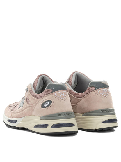 New Balance "Made in UK 991v2" Low-Top Sneakers - Pink