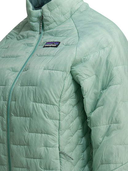 Patagonia "W'S Micro Puff" Short Down Jacket - Light Blue