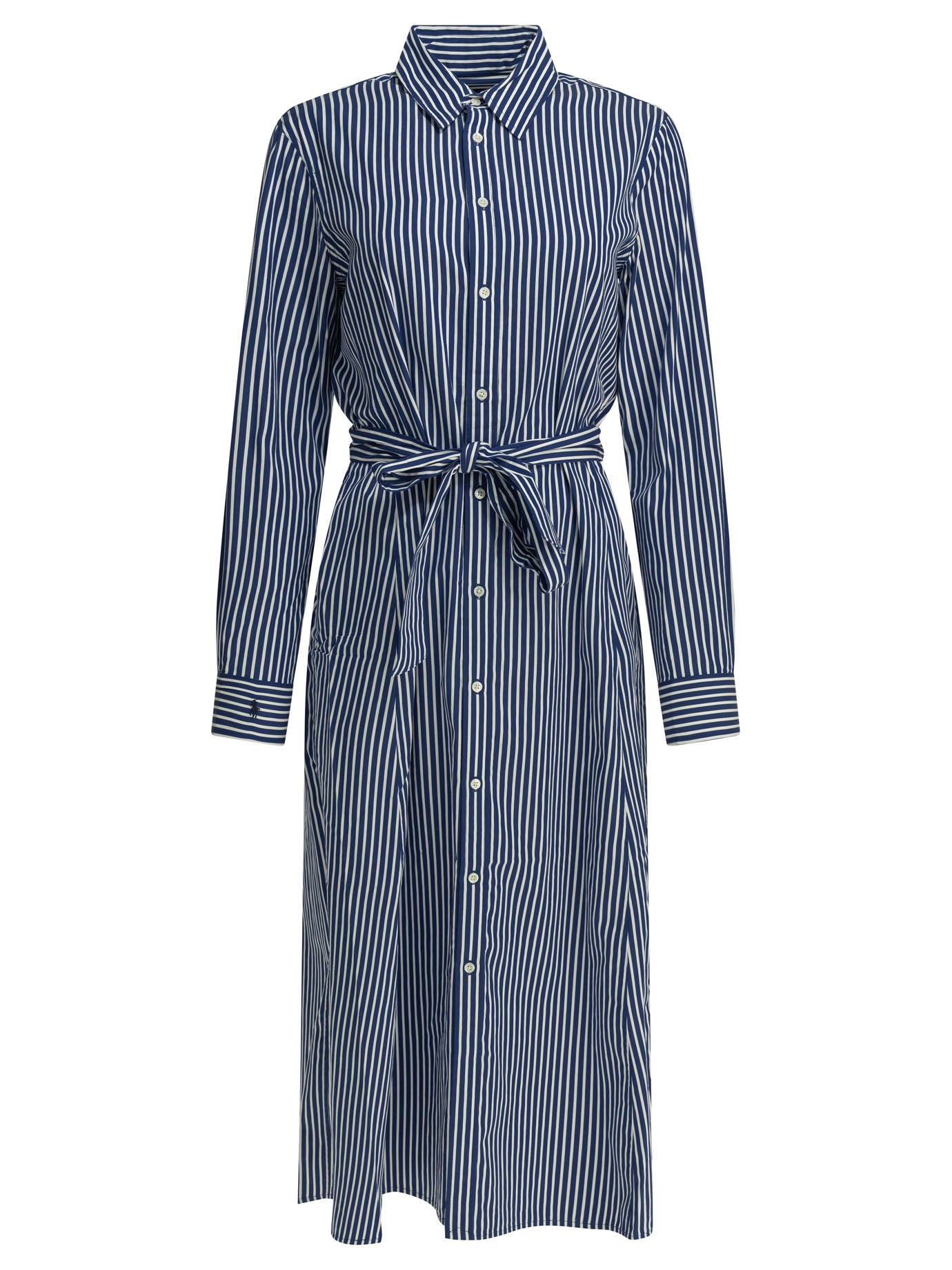 Polo Ralph Lauren Chemisier midi dress with logo - Blue