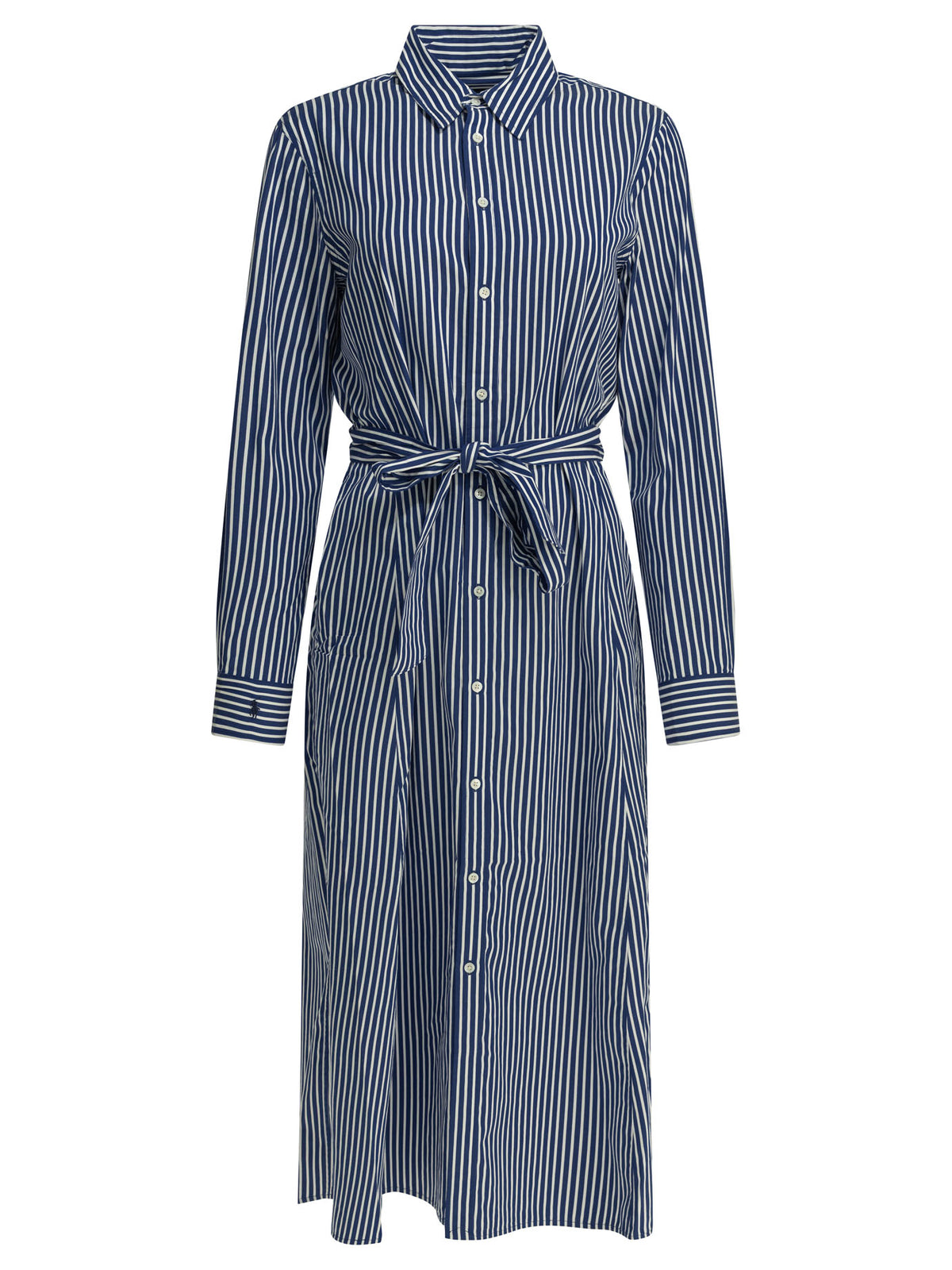 Polo Ralph Lauren Chemisier midi dress with logo - Blue