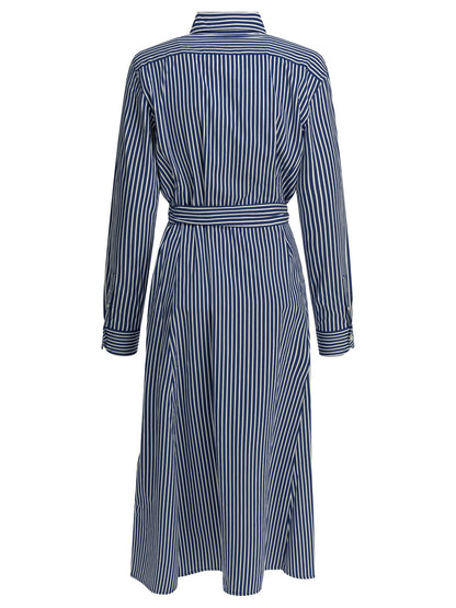 Polo Ralph Lauren Chemisier midi dress with logo - Blue