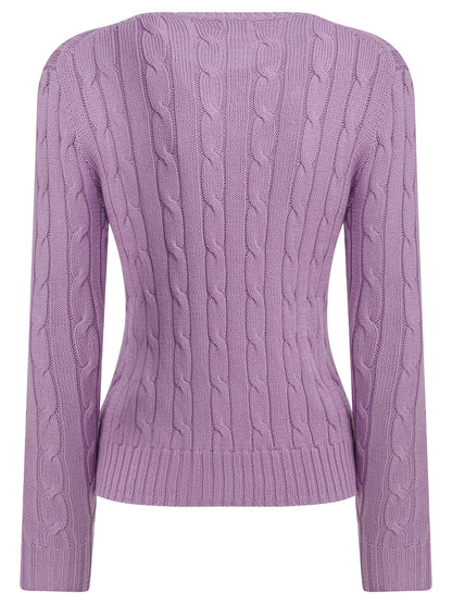 Polo Ralph Lauren Crew-neck sweater with logo - Purple