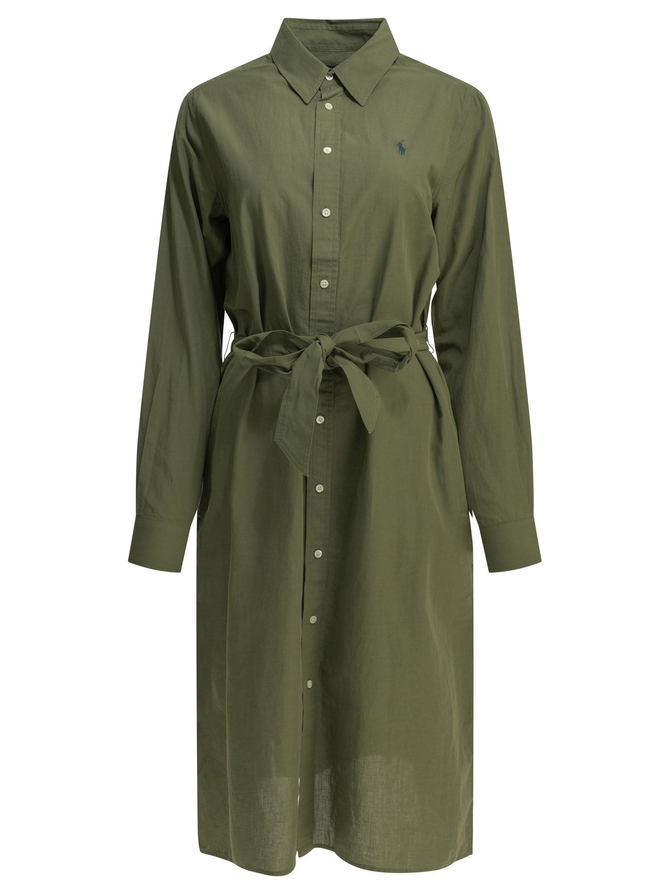 Polo Ralph Lauren Chemisier midi dress with logo - Green