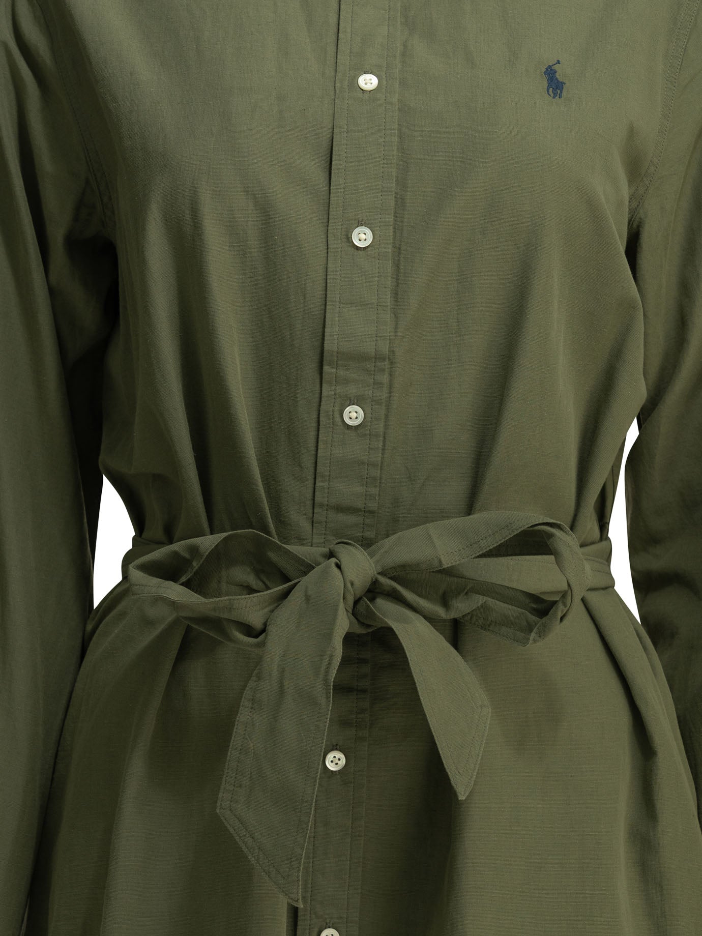 Polo Ralph Lauren Chemisier midi dress with logo - Green