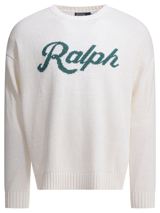 Polo Ralph Lauren Crew-neck sweater with logo - White
