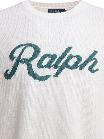 Polo Ralph Lauren Crew-neck sweater with logo - White