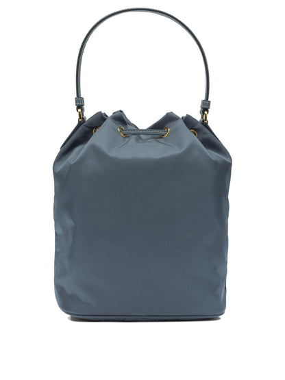 Prada Re-Nylon Small "Duet" Hand Bag - Blue