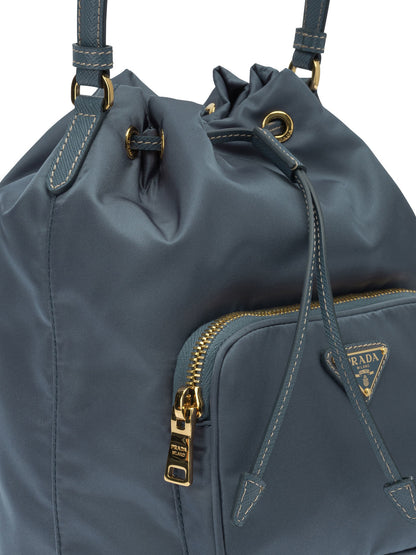 Prada Re-Nylon Small "Duet" Hand Bag - Blue
