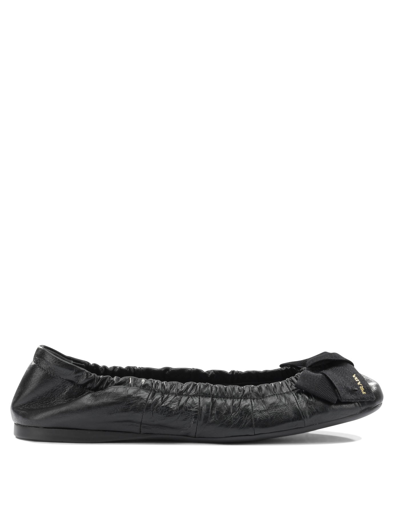 Prada Shiny leather ballet flats - Black