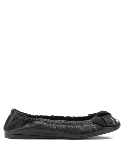 Prada Shiny leather ballet flats - Black