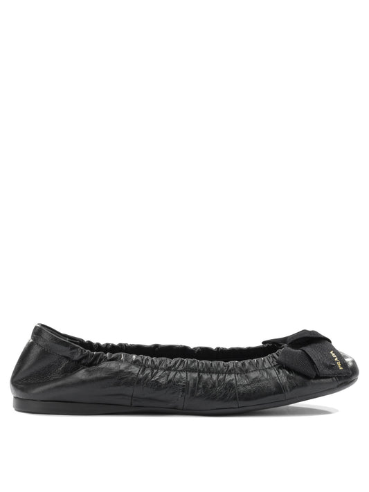 Prada Shiny leather ballet flats - Black