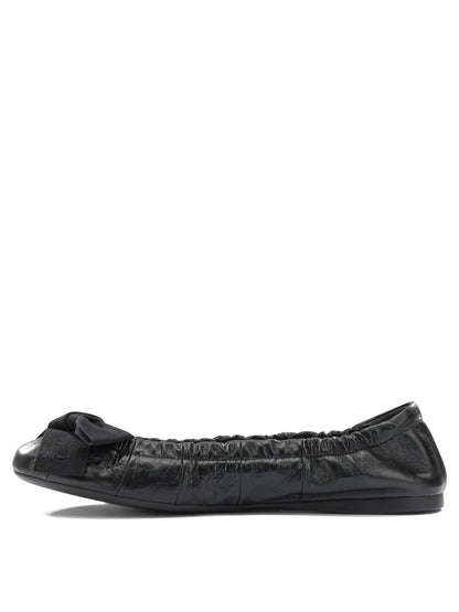 Prada Shiny leather ballet flats - Black