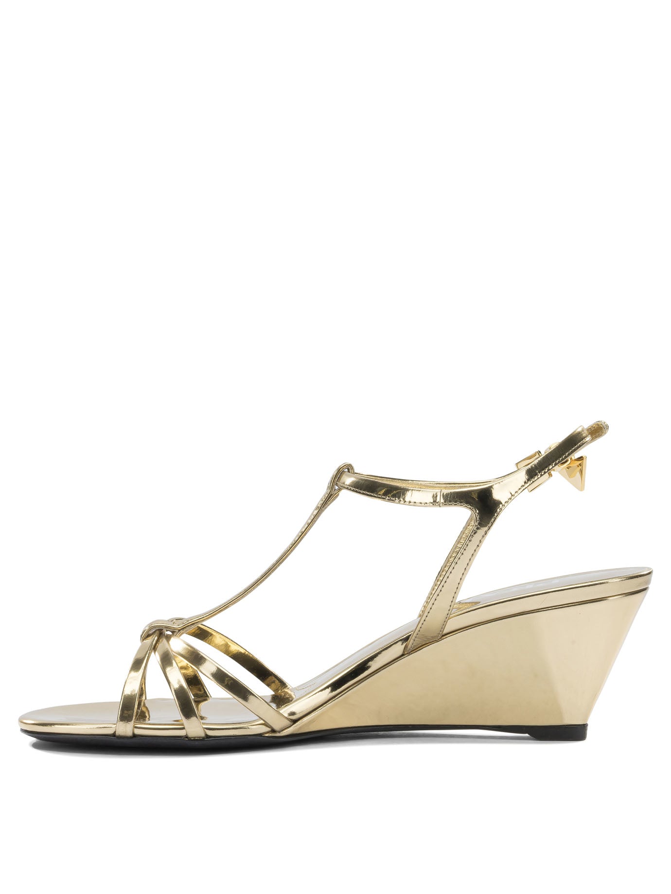Prada Leather heeled sandal - Gold