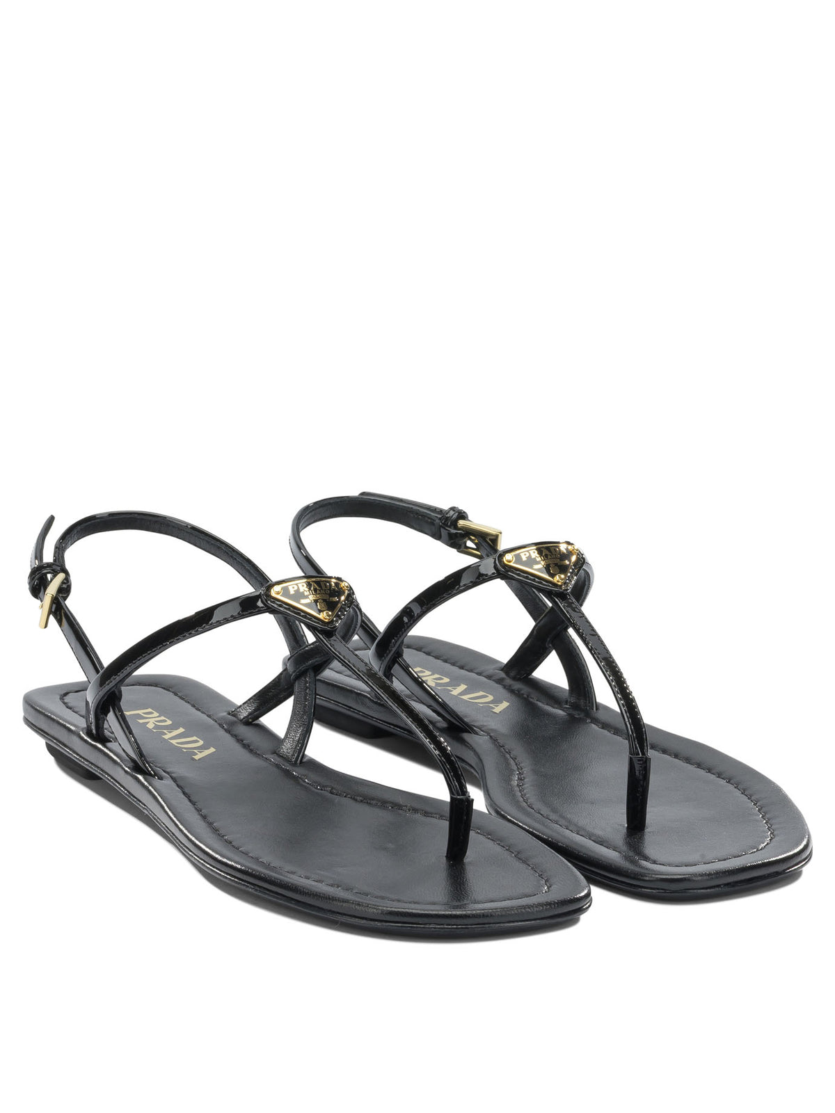 Prada Patent leather thong sandals - Black