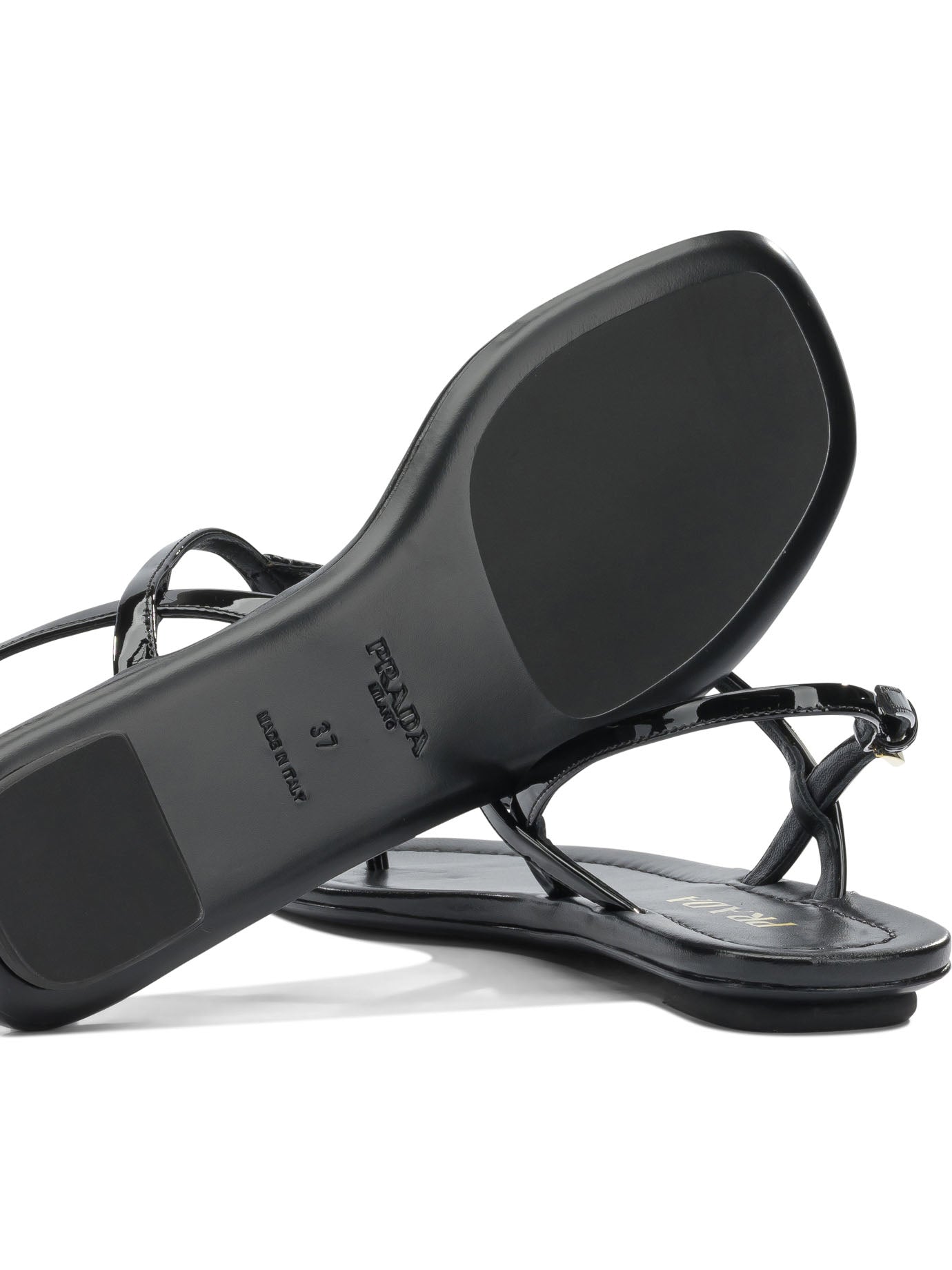 Prada Patent leather thong sandals - Black