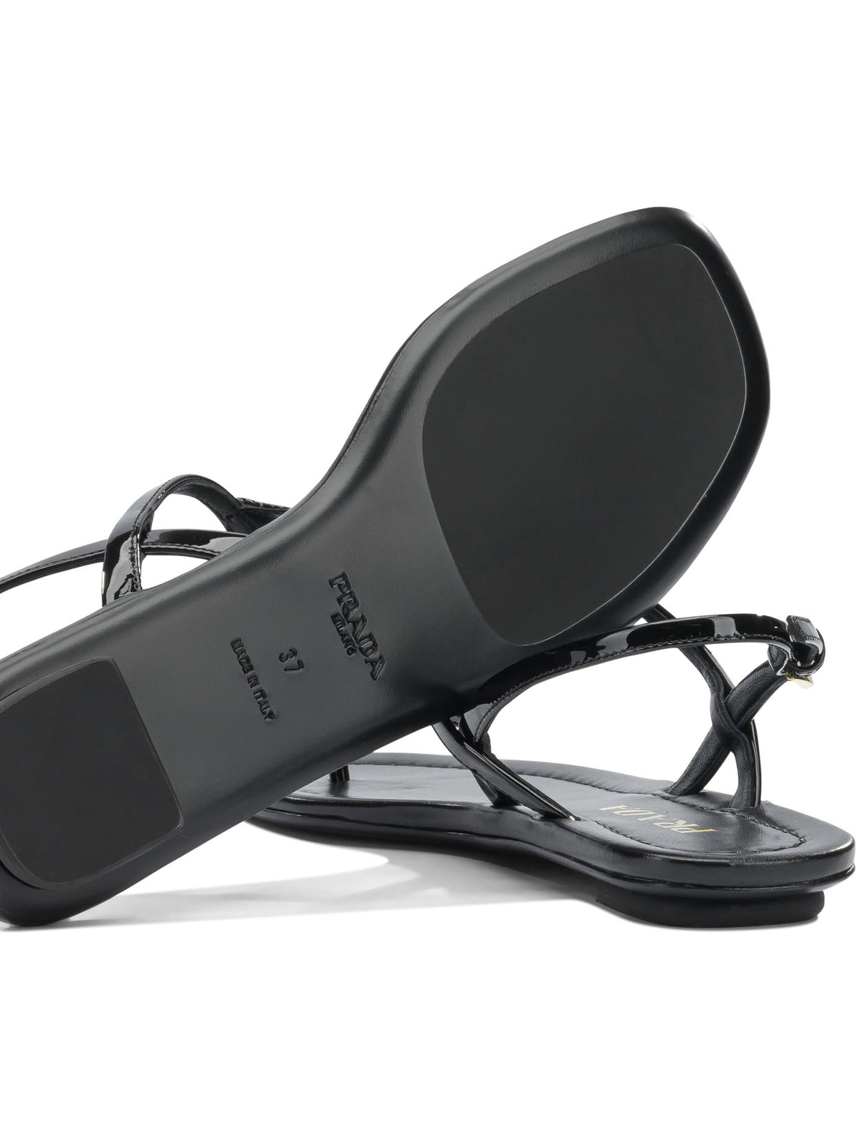Prada Patent leather thong sandals - Black